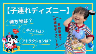 【子連れディズニー】2歳児ディズニーランドの持ち物や事前にチェックしてほしい⑤つのポイントサムネイル